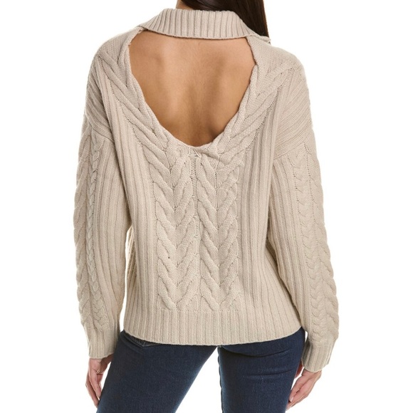 Open Back Wool & Cashmere-Blend Sweater - Picture 2 of 9